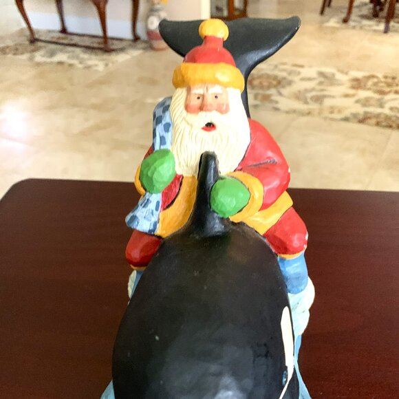 Vtg House of Hatten 'A Whale of a Christmas' Santa Riding Orca - Susan M. Smith - Picture 4 of 8